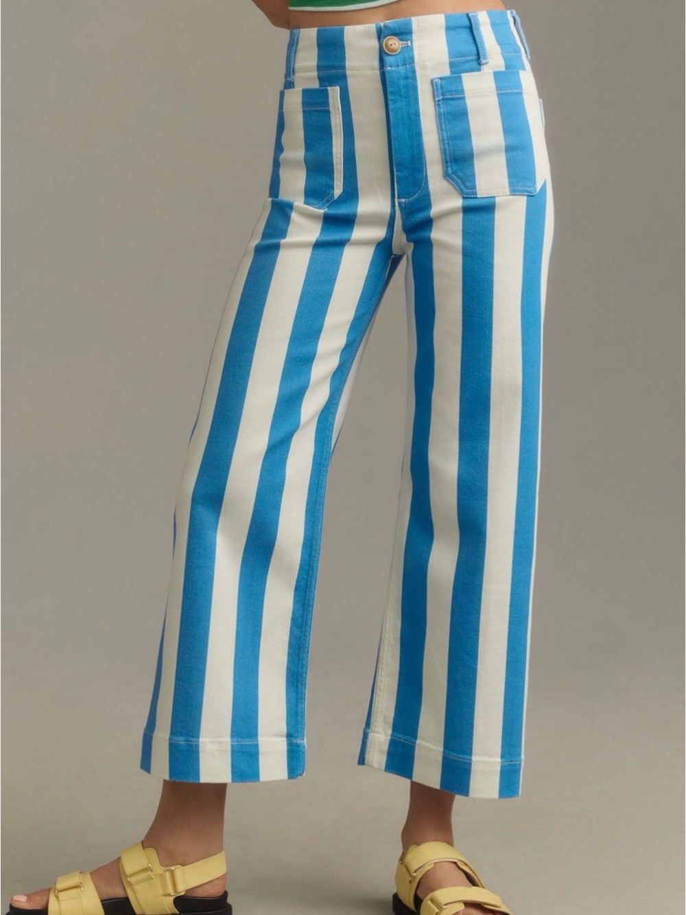 Anthropologie Maeve Colette High-Rise Wide-Leg Cropped Jeans - Picture 2 of 7